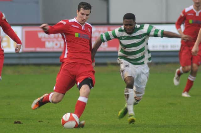 Matty Plummer in action for Boro against Northwich

Photo by Dom Taylor