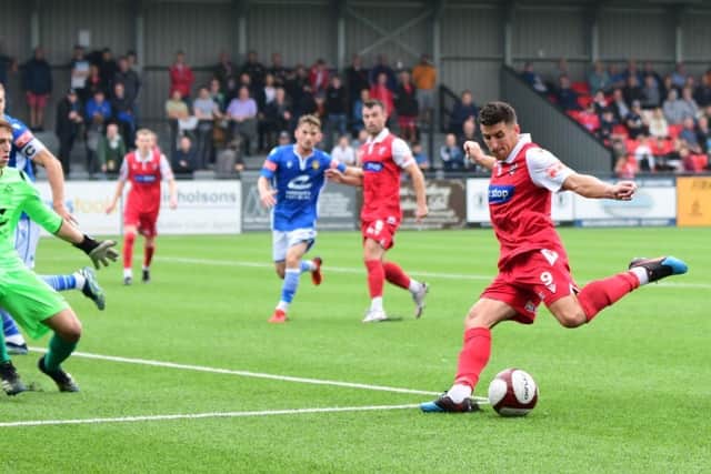 Michael Coulson secured the win for Boro with the second goal in the 2-0 win at Lancaster City