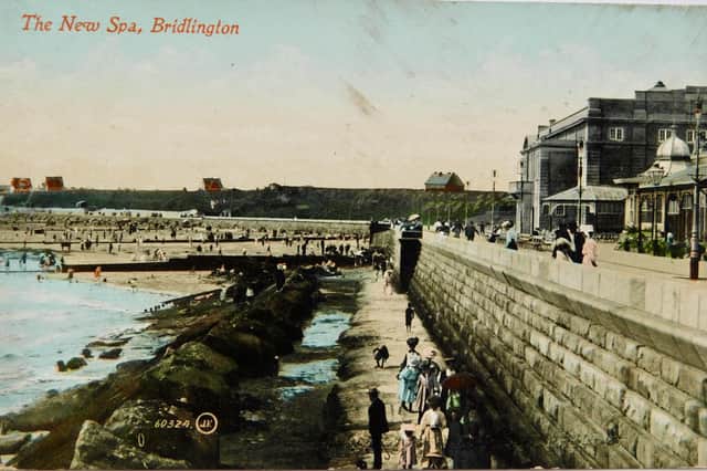 This Edwardian postcard, date stamped 1911, shows the south beach and the New Spa.
