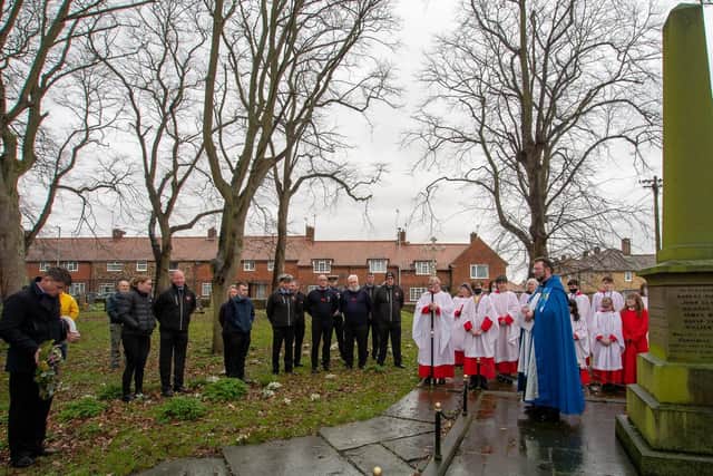The Great Gale commemoration service was conducted by Rev Matthew Pollard. Photo: RNLI/Mike Milner