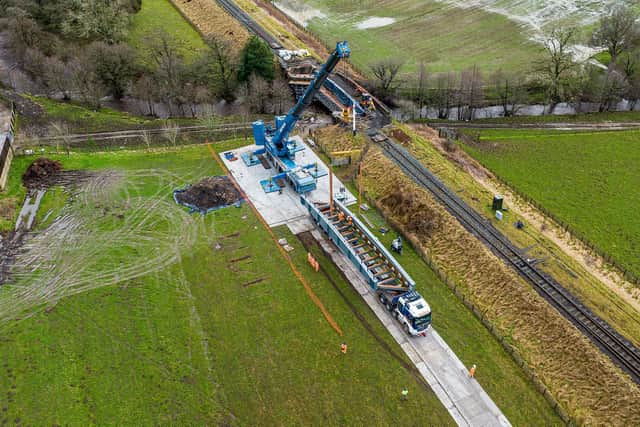 The bridge lift taking place at Goathland, near Whitby
picture: Charlotte Graham