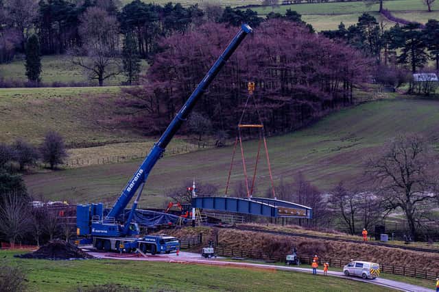 The bridge lift taking place at Goathland, near Whitby
picture: Charlotte Graham