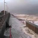 Waves hit Hornsea's seafront. Humberside Police officers have issue a warning to motorists as Storm Eunice heads to the East Riding area today (Friday, February 18).