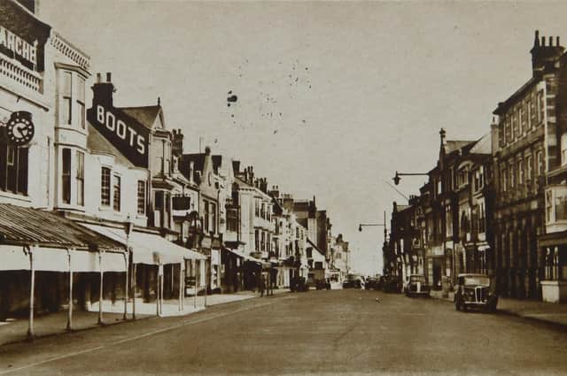 The postmark on this black and white postcard of King Street is dated 1950.