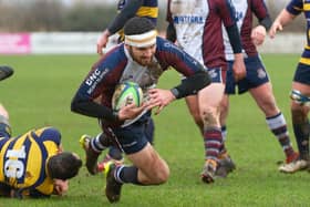 Dylan Robinson scores the second try for Scarborough RUFC