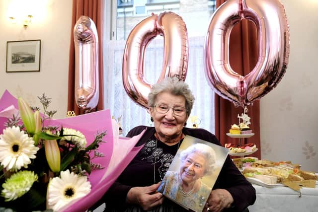 Beryl was excited to receive a card from the Queen commemorating her 100th birthday.