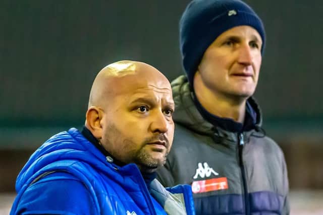 Whitby Town managers Nathan Haslam and Lee Bullock
