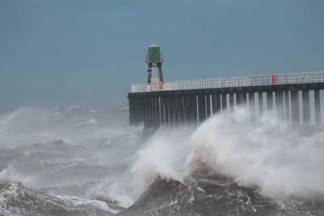 Storm Eunice hit Whitby last week - pic:Stewart Mallinson