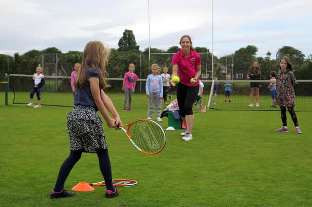Bridlington Lawn Tennis Club's juniors in action
