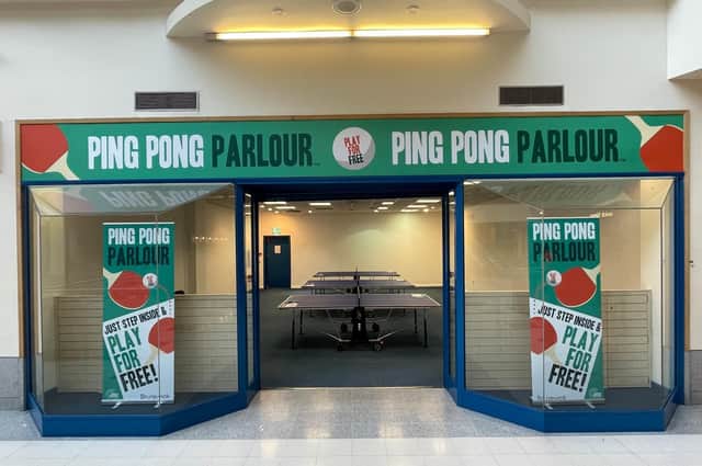 The new, free table tennis space which has opened inside The Brunswick in Scarborough.