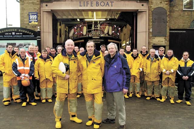 RIchard Constantine with some of the Scarborough Lifeboat crew