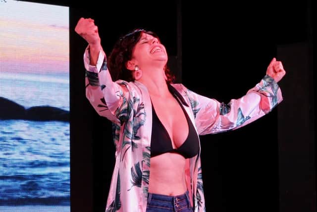 Sasha’s performance was a real tour de force. She positively inhabited all the people she portrayed, especially Shirley, keeping up the excellent Scouse accent. Photo submitted.
