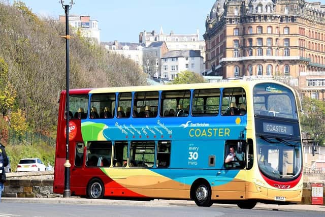 An East Yorkshire Coaster bus in Scarborough.