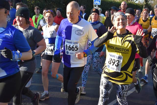 Bridlington Road Runner Di Raper is all smiles at Snake Lane 10 Mile on Sunday