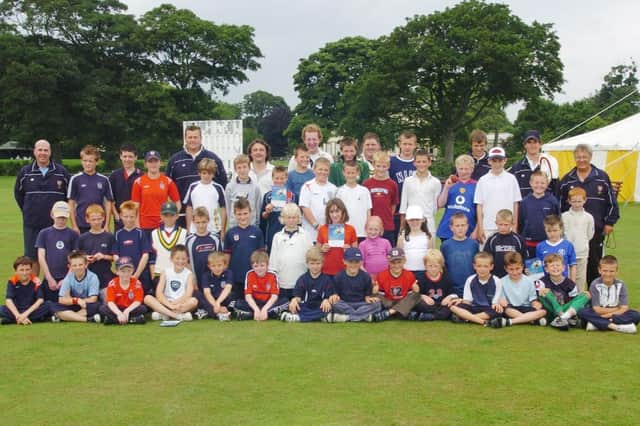 A large group of local youngsters attend a Have a Go Cricket event at the Sewerby CC ground. Do you recognise any of the people in the photograph which was taken in 2005 (we think). Photo by Paul Atkinson (PA0532-9a)
