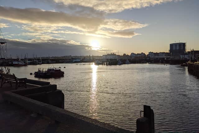 This wonderful sunset landscape image of Bridlington harbour was sent in by Carol Jackson.
