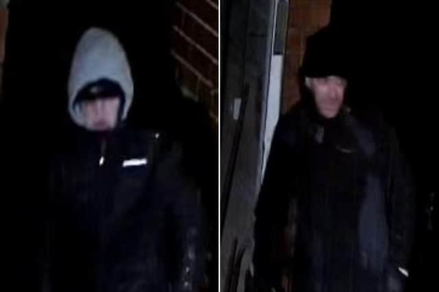 Do you know either of these men? Police would like to speak with them.