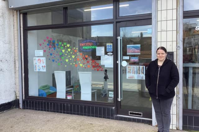 Tracey Walker outside her studio.