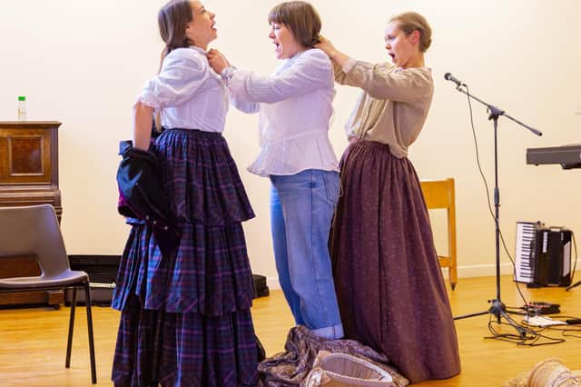 Emma Swan, Claire-Marie Seddon and Sophia Hatfield in I Am No Bird which will be staged at the Stephen Joseph Theatre in Scarborough