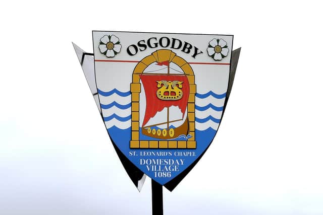 Osgodby road sign.