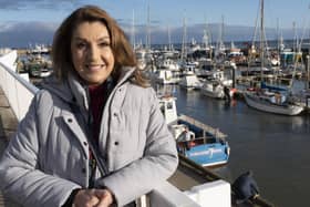 Singer Jane McDonald is pictured at Bridlington Harbour during her show. Photo courtesy of Channel 5 Data