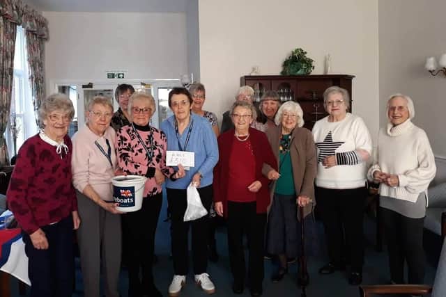 The ladies at Avenue Court in Bridlington’s Old Town donated £310, raised through their coffee mornings. Photo courtesy of Bridlington RNLI