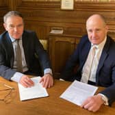 MP for Thirsk and Malton, Kevin Hollinrake (right) with Environment Secretary George Eustice.