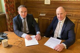 MP for Thirsk and Malton, Kevin Hollinrake (right) with Environment Secretary George Eustice.