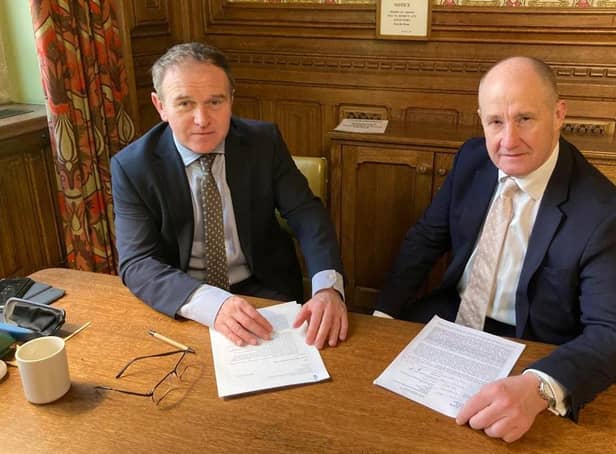 MP for Thirsk and Malton, Kevin Hollinrake (right) with Environment Secretary George Eustice.