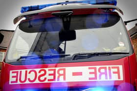 Fire crews were called to the incident on the A171