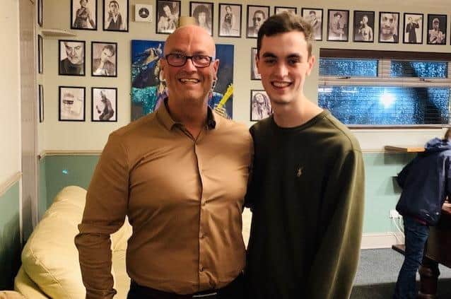David Bamforth with his son Sam.