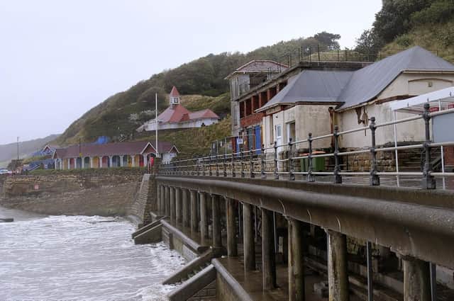 The chalets prior to demolition