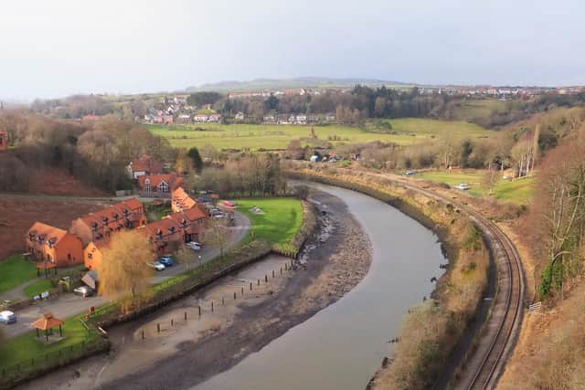 View from Larpool Viaduct, near Whitby, towards Ruswarp.