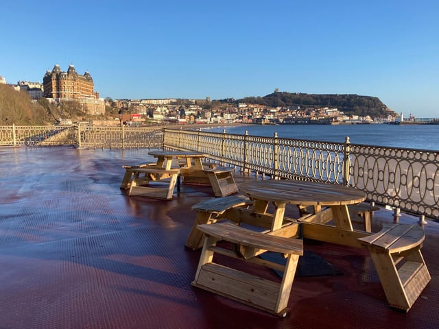 Looking out to The Grand from The Spa, above Farrer's bar