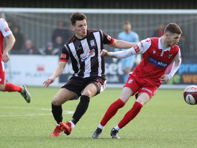 Kieran Glynn on the ball for Scarborough Athletic
