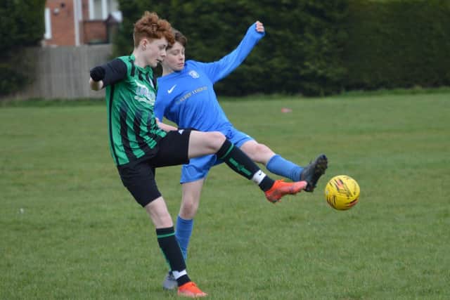 Heslerton U13s tackle Eastfield in the 0-0 draw in the Scarborough Minor League
Photos by Cherie Allardice