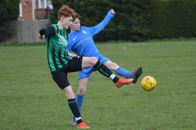 Heslerton U13s tackle Eastfield in the 0-0 draw in the Scarborough Minor League

Photos by Cherie Allardice