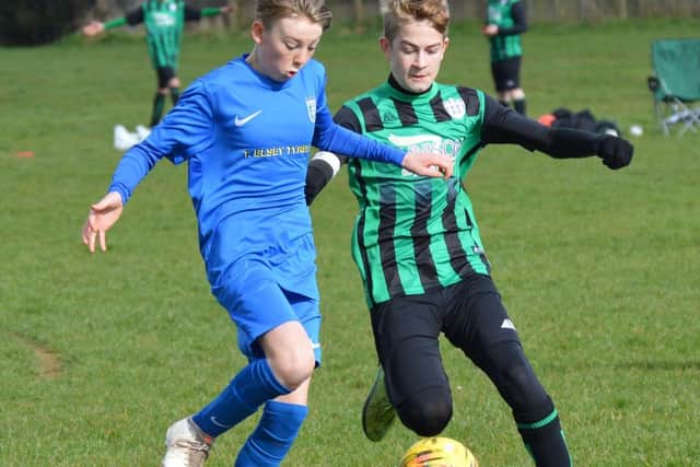 Heslerton U13s tackle Eastfield in the 0-0 draw in the Scarborough Minor League
Photos by Cherie Allardice