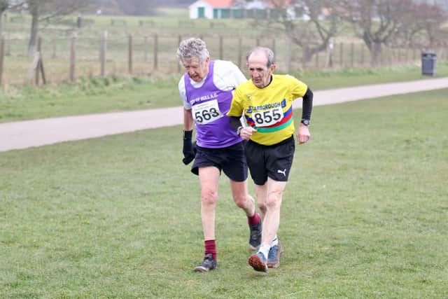 Mick Thompson, right, in action for Scarborough AC at Sewerby
Photo by TCF Photography