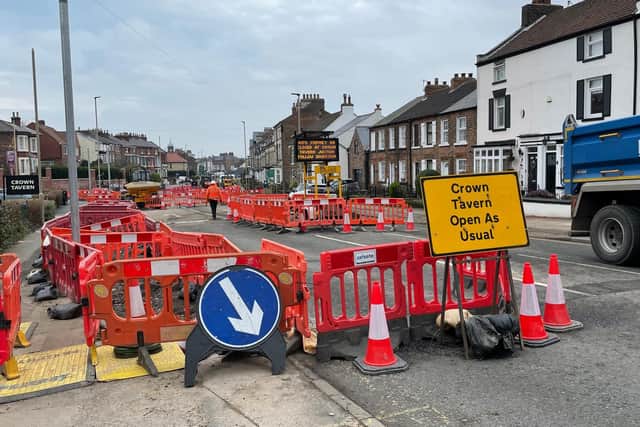 Stepney Road is now closed as part of major roadworks to replace the Crown Tavern roundabout junction.