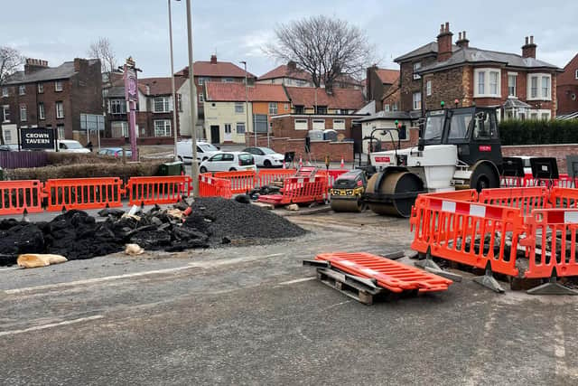 Stepney Road is now closed as part of major roadworks to replace the Crown Tavern roundabout junction.