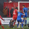 Bridlington Town in action earlier this season against Pickering Town