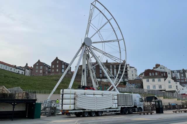 The observation wheel is currently being constructed on Foreshore Road.