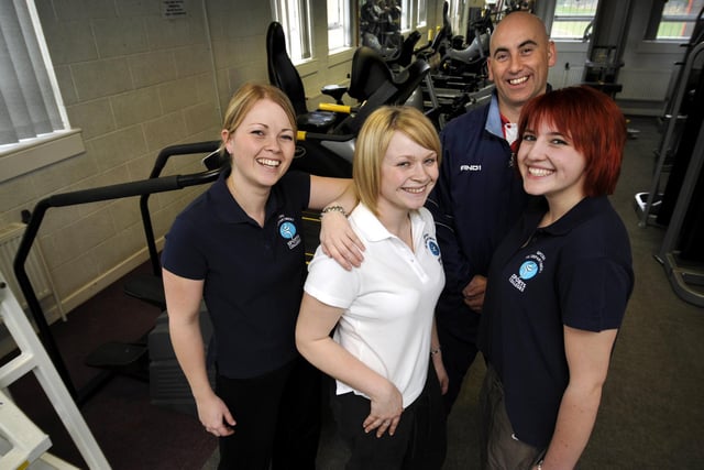 Fitness experts at George Pindar Leisure Centre on hand to give advice. From left, Faye Horsley, Nicola Hinchliffe, Steve Race, and Danielle Lamb.