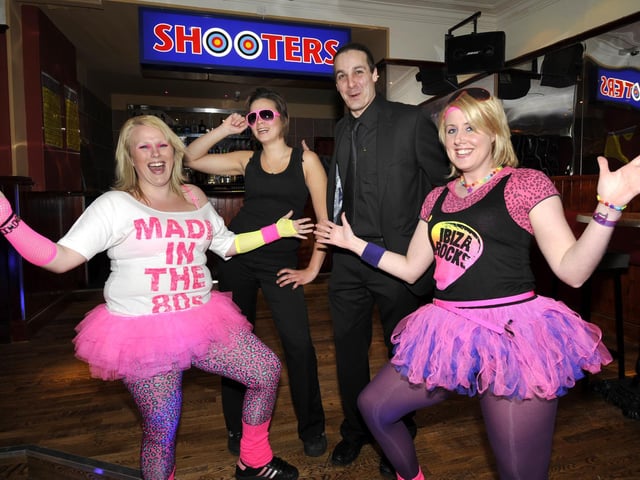 Staff get ready for a party at Quids Inn. Pictured are Sarah Carney, left, Katie Castle and Becky Dykes, with bar manager Chris Langton.