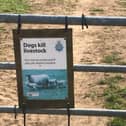 Sheep worrying warning signs.