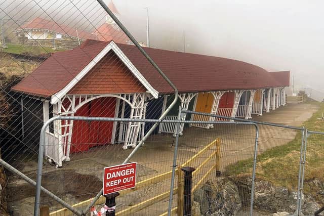 The South Bay chalets were damaged when a retaining wall collapsed in 2018.