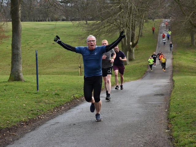 An athlete enjoys his Sewerby parkrun