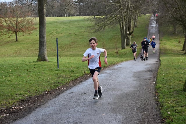 A youngster tackles Sewerby parkrun