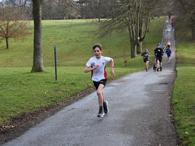 A youngster tackles Sewerby parkrun